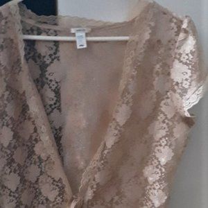 Old Navy Tan Lace Jacket (Size XL)